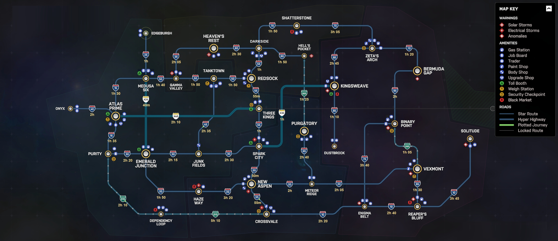 Star Trucker Map