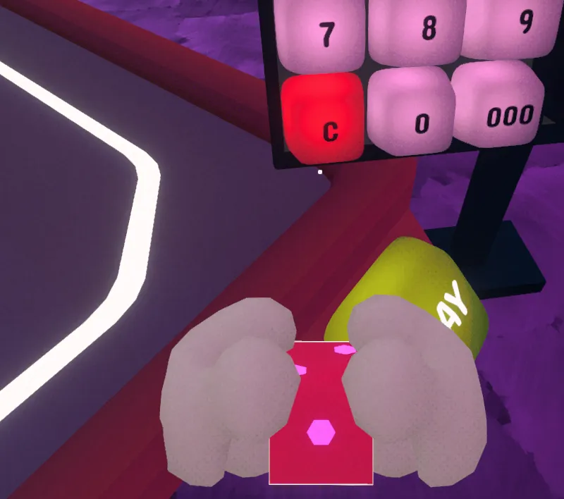 Crouched position at the front of the table, up against the betting display