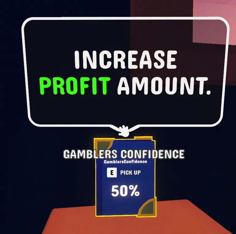 Gamblers Confidence item in the shop