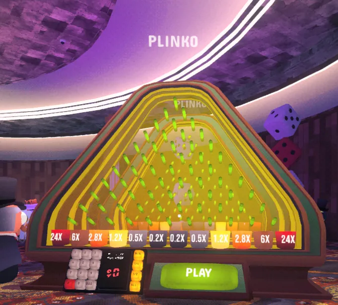The Plinko machine