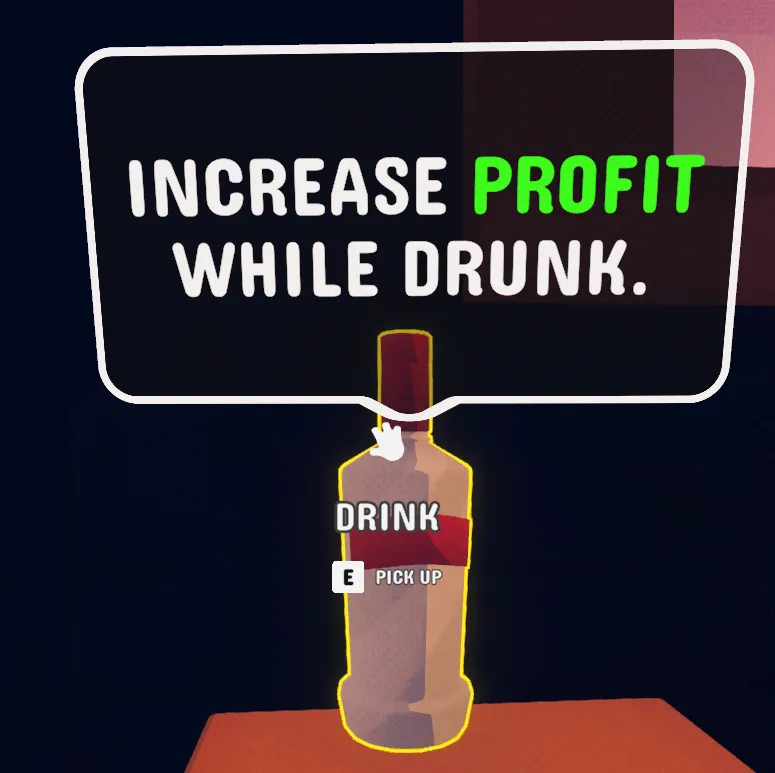 Drink item in the shop