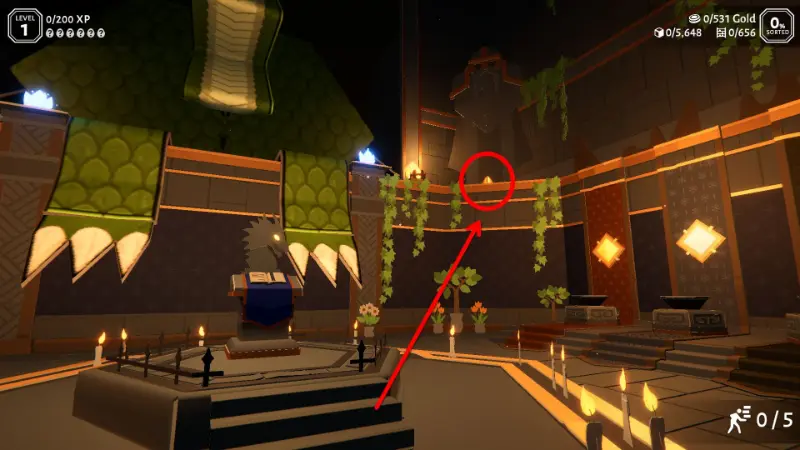 Golden egg on the platform above the right side of the Dragon Altar