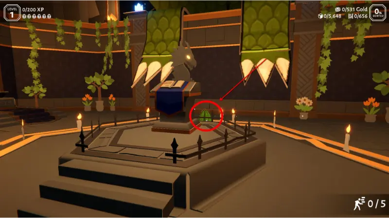 Green egg behind the Dragon Altar