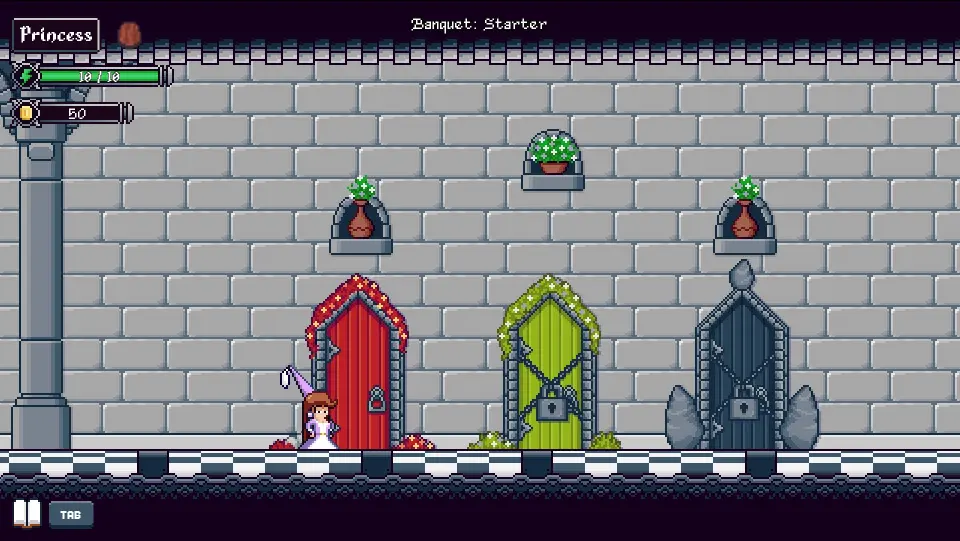 The three biome doors: starter, main course, and dessert