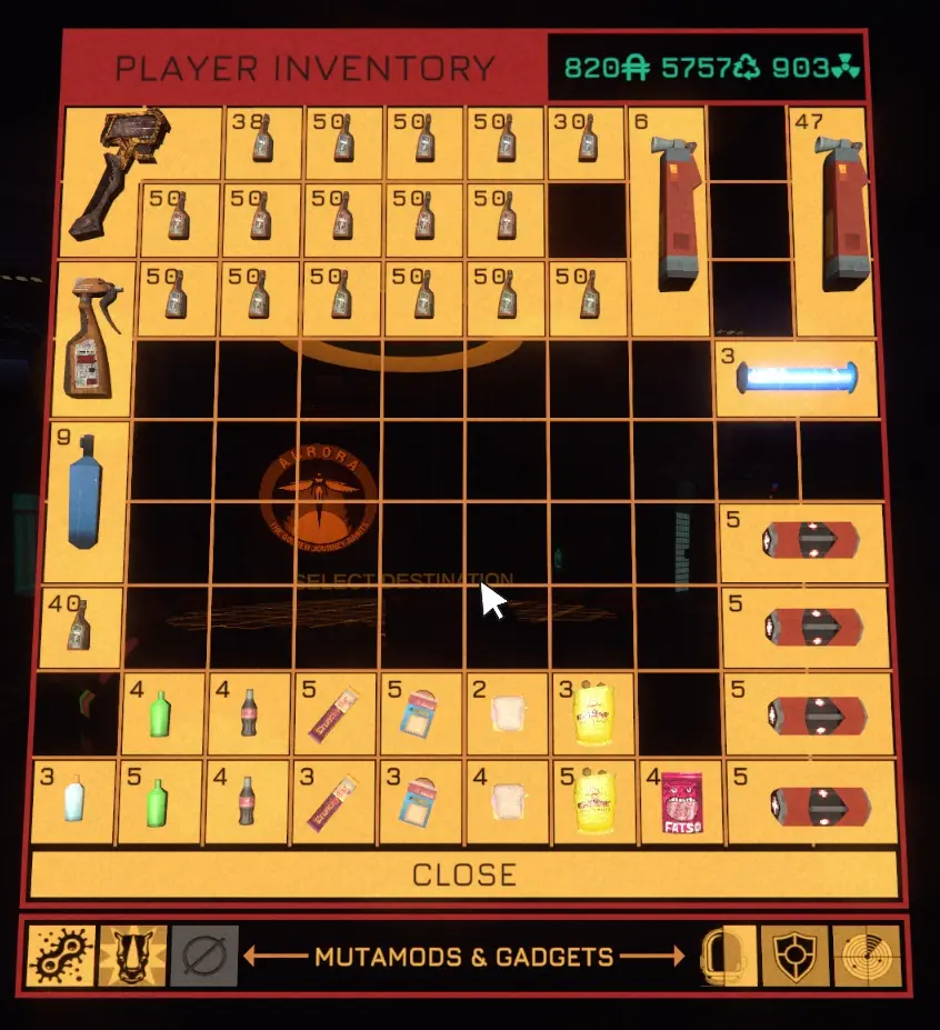 screenshot from the end of the run