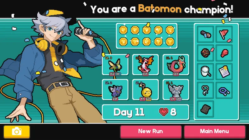 Winning Musician shock team on the Batomon champion screen