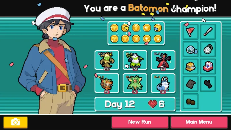 Winning big-numbers team on the Batomon champion screen