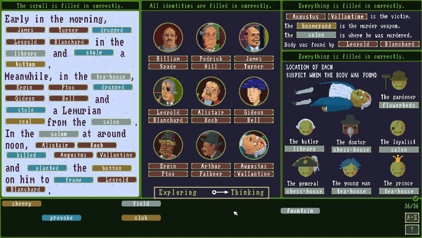 Case of the Golden Idol case 9 The Interrupted Weekend at the Doctor's Saloon solution