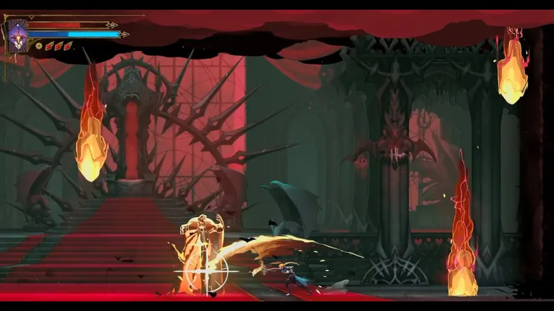 Rose fighting Dracula