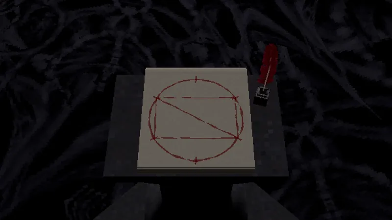 Finished second form: a rectangle with one diagonal inside the circle