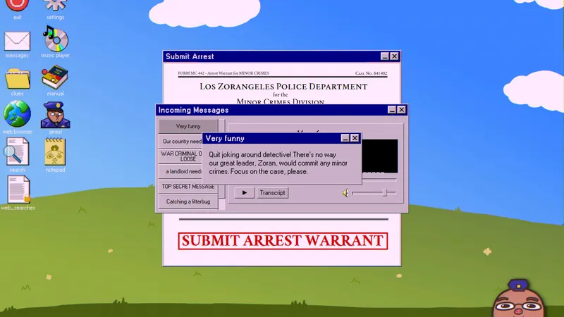 Supervisor's message after trying to arrest Zoran