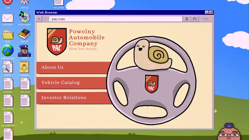 Steering wheel on the pac.com homepage