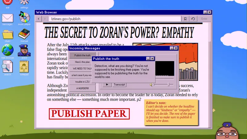 Editor's note on the lztimes.gov publish page