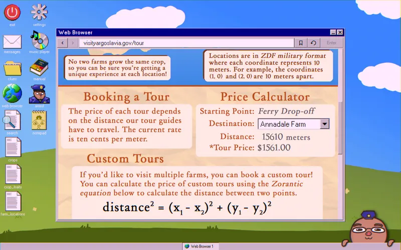 Food tour page with the Zorantic equation