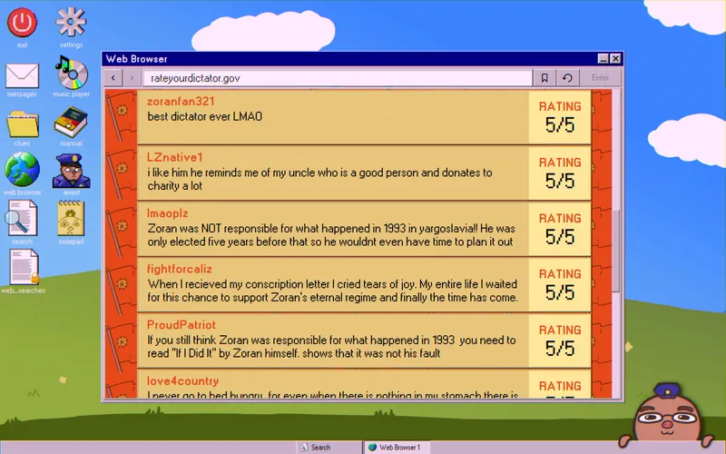 Comments on the rateyourdictator.gov front page