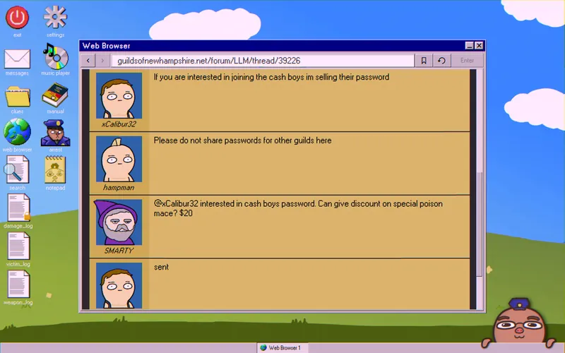 Lore Lovin' Merchants forum thread about the CA$H BOY$ password