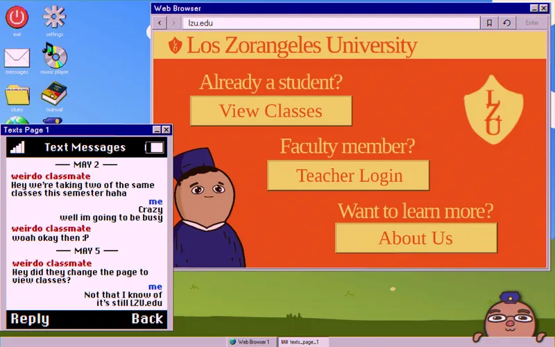 lzu.edu homepage and the first text message clue