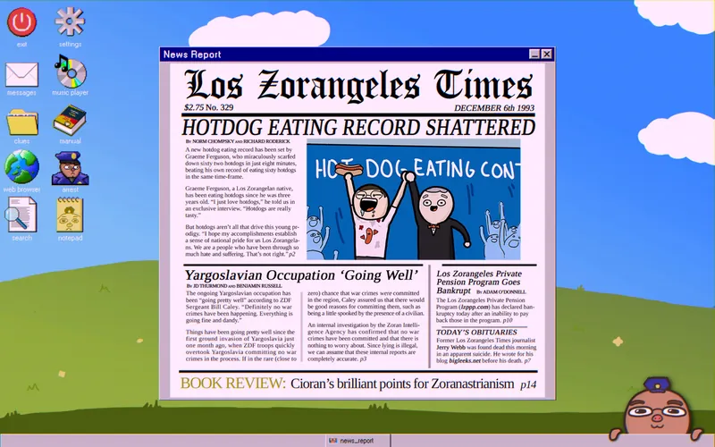 Newspaper clipping with the LZPPP and Jerry Webb stories