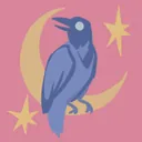 Achievement icon showing a raven on a crescent moon