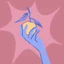 Achievement icon showing a hand holding a fruit