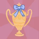 Achievement icon showing a trophy with a bow