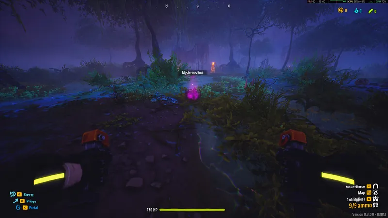 Mysterious Soul dropped in a dark forest