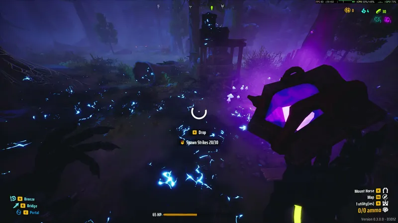 Temporary lightning weapon held in first person