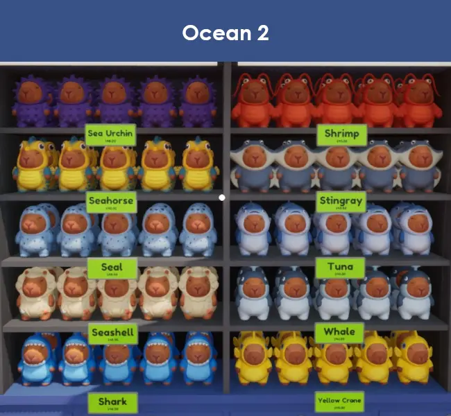 Ocean capybaras in Sort The Capybaras, part 2