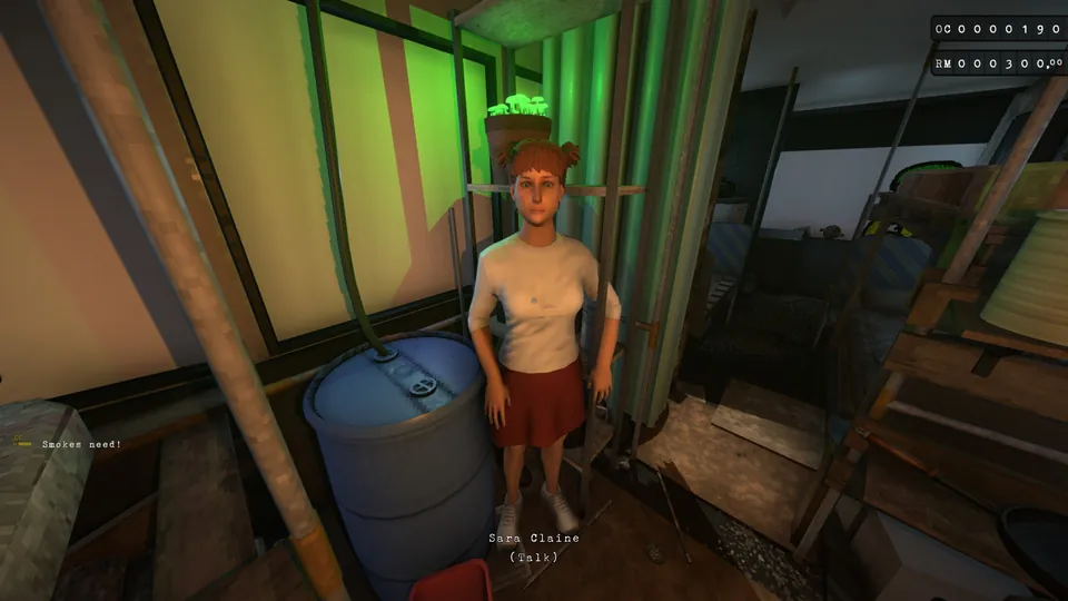 Sara Claine in the game world