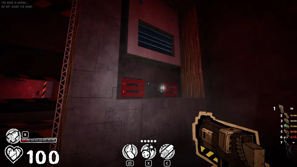 Two vents in the wall of the vault room