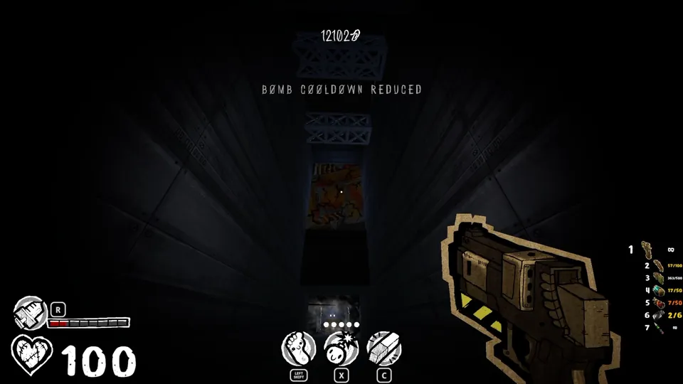 Destructible wall above the razor