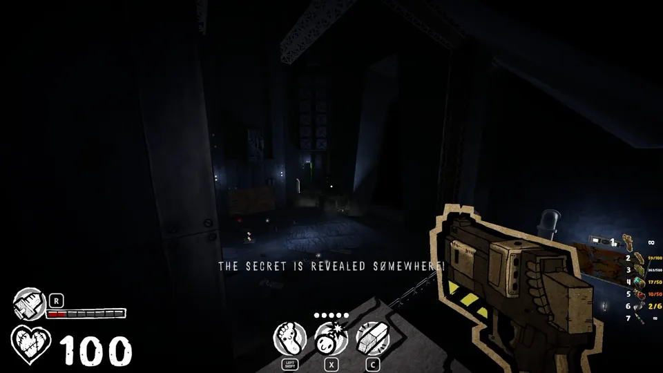 Path to the room opened by the button