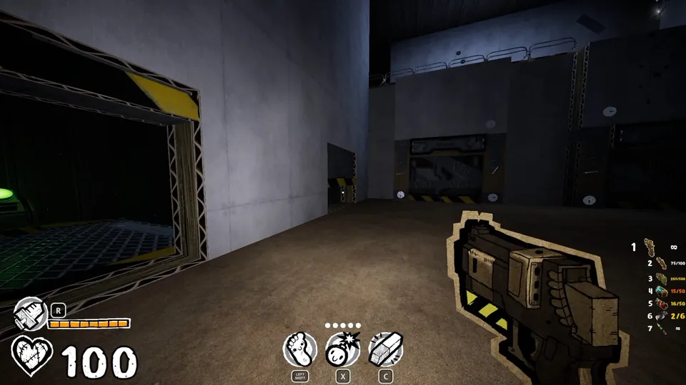 Slightly open door after leaving the elevator