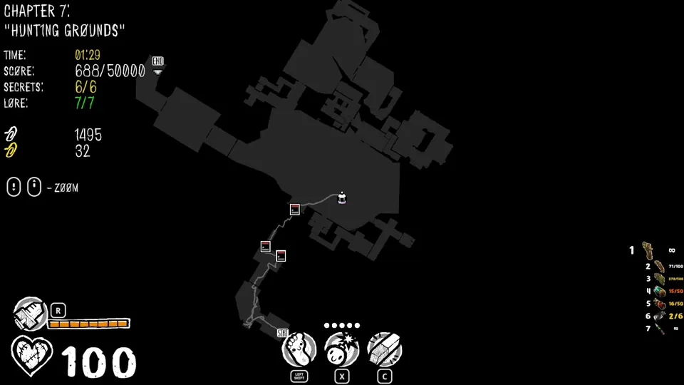 Chapter 7 map showing the secret's location