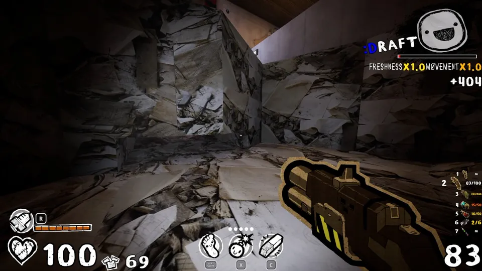 Crawlable hole in the drop-down area
