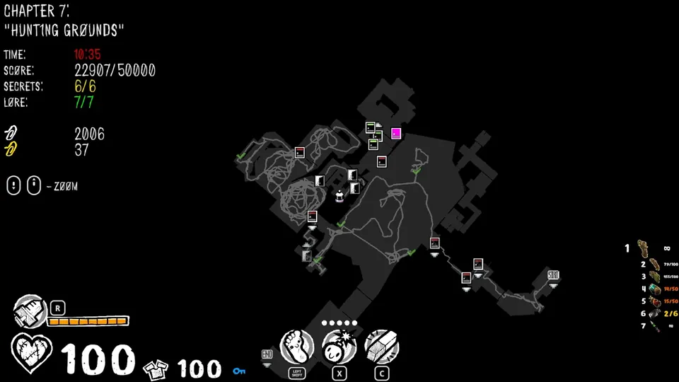 Chapter 7 map showing the secret's location