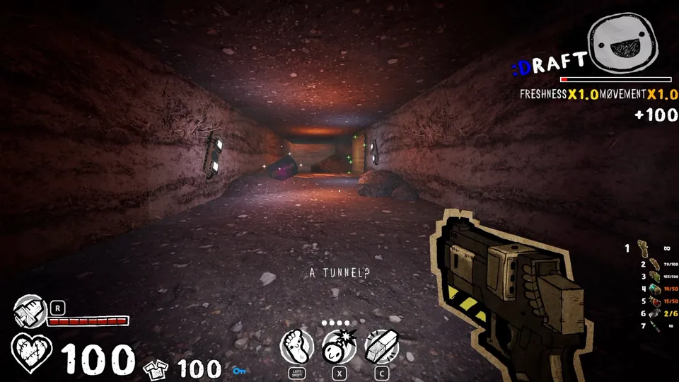 Tunnel where the character says a tunnel