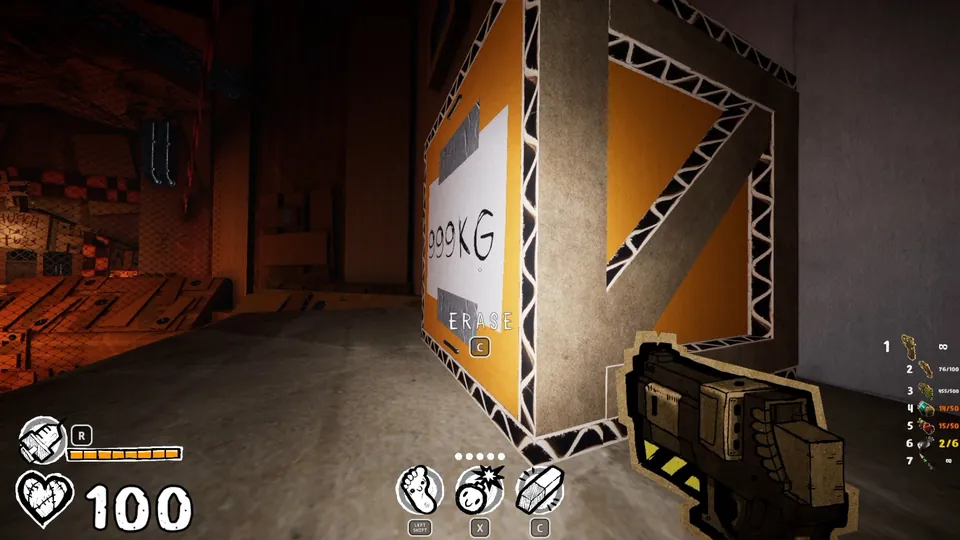 Box moved aside to reveal a path