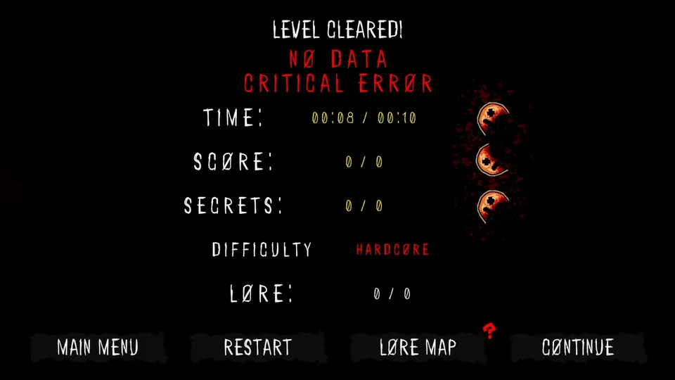 Chapter 10 level cleared screen