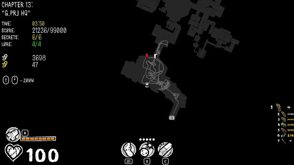 Chapter 13 map showing the secret's location