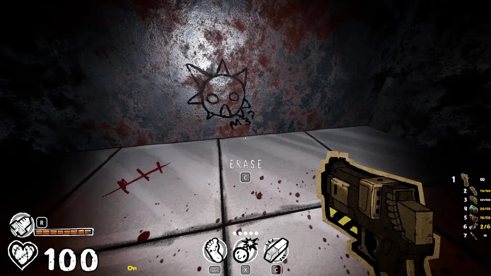 Erasable drawing in the first cell