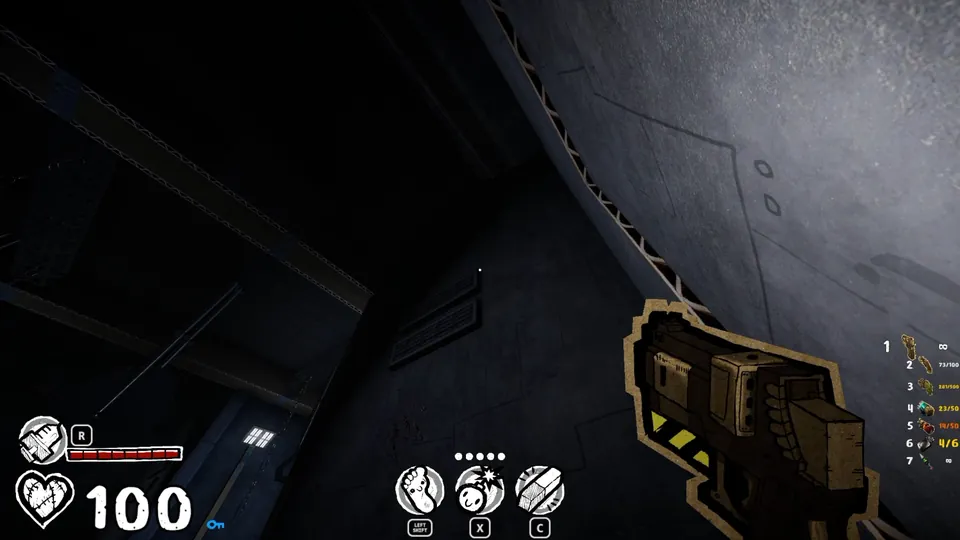 Thin wall ledges in the dark room