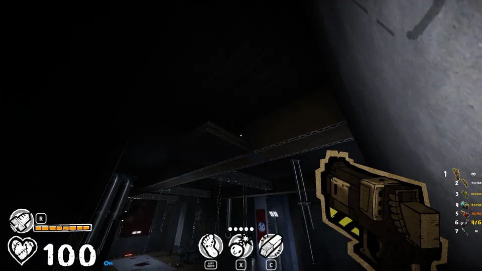 Dark platform above the ramp