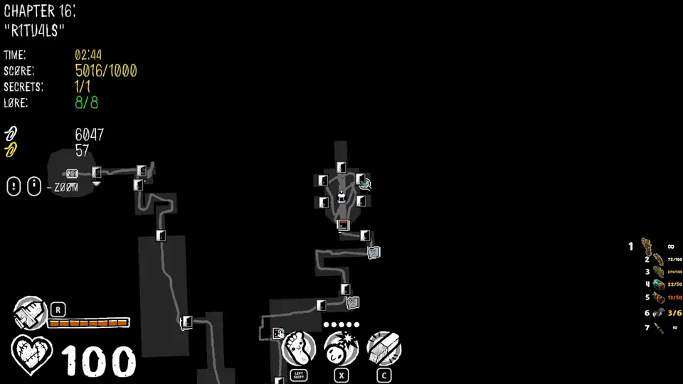 Chapter 16 map showing the secret's location