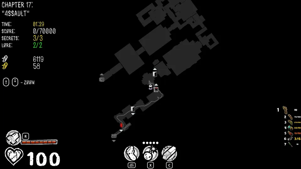 Chapter 17 map showing the secret's location