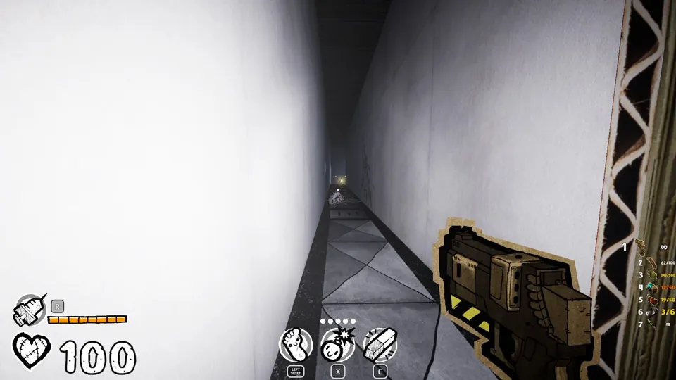 Vent shaft next to the white wall