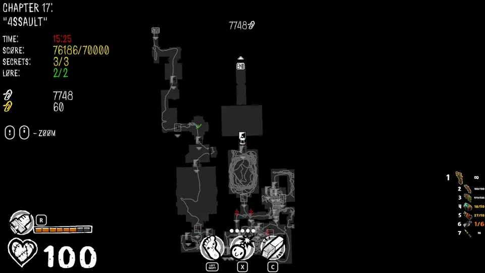 Chapter 17 map showing the secret's location