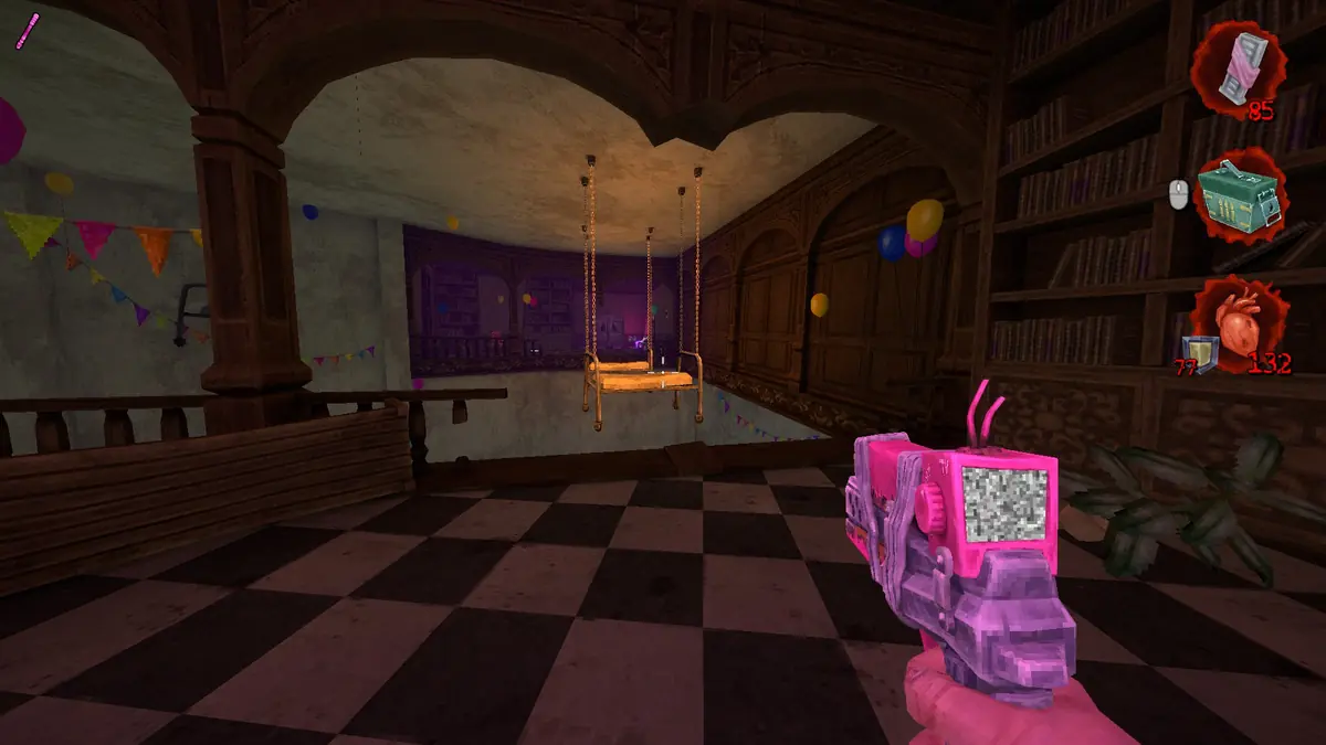 Postal Brain Damaged All Are Mad Here, Dude Secret #2: Bookshelf location 1
