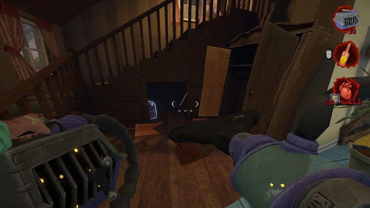 Postal Brain Damaged Area 69 Secret #3: Under the Stairs location 2