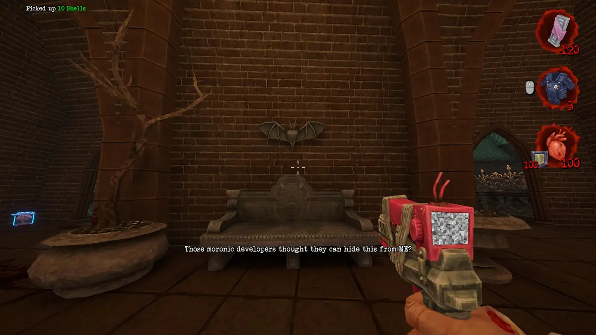 Postal Brain Damaged Definitions of Insanity Secret #1: Bat Wall location 1